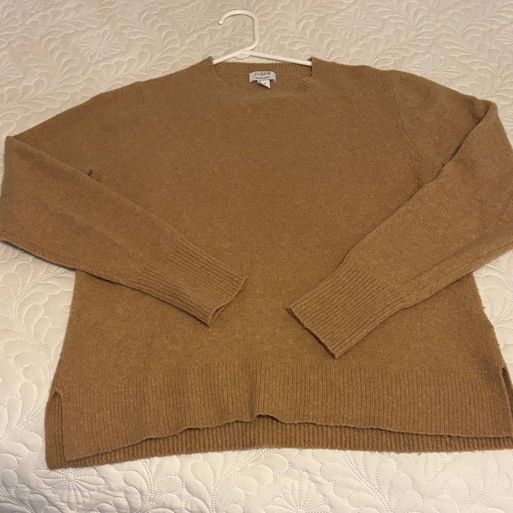 J. Crew Women’s Crewneck Sweater in Camel Brown